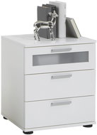 FMD Noční stolek se 3 zásuvkami bílý - Noční stolek