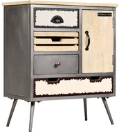 Příborník z masivního mangovníku a oceli 65 × 33 × 76 cm - Příborník