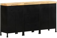 Příborník se 3 zásuvkami a 4 dvířky hrubé mangovníkové dřevo - Příborník