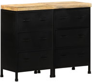 Příborník s 6 zásuvkami hrubé mangovníkové dřevo - Příborník