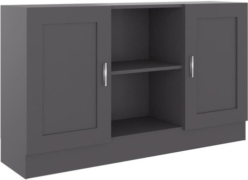 Příborník šedý 120 × 30,5 × 70 cm dřevotříska - Příborník - Main image