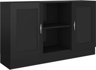 Příborník černý vysoký lesk 120 × 30,5 × 70 cm dřevotříska - Příborník