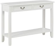 Konzolový stolík biely 110 × 35 × 80 cm drevo - Konzolový stolík