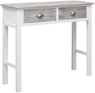 Konzolový stolík sivý 90 × 30 × 77 cm drevo - Konzolový stolík