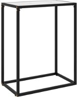 Konzolový stolík biely 60 × 35 × 75 cm tvrdené sklo - Konzolový stolík