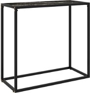 Konzolový stolík čierny 80 × 35 × 75 cm tvrdené sklo - Konzolový stolík