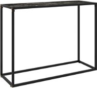 Konzolový stolík čierny 100 × 35 × 75 cm tvrdené sklo - Konzolový stolík