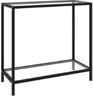 Konzolový stolík transparentný 80 × 35 × 75 cm tvrdené sklo - Konzolový stolík