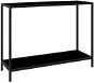 Konzolový stolík čierny 100 × 35 × 75 cm tvrdené sklo - Konzolový stolík