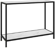 Konzolový stolík biely 100 × 35 × 75 cm tvrdené sklo - Konzolový stolík