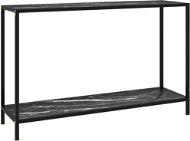 Konzolový stolík čierny 120 × 35 × 75 cm tvrdené sklo - Konzolový stolík