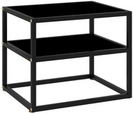 Konzolový stolek černý 50 × 40 × 40 cm tvrzené sklo - Console Table