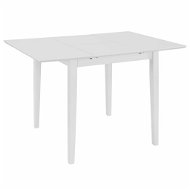 Rozkládací jídelní stůl bílý (80–120) × 80 × 74 cm MDF - Jídelní stůl