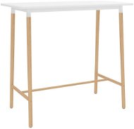 Barový stůl bílý 120 × 60 × 105 cm MDF a masivní bukové dřevo - Barový stůl