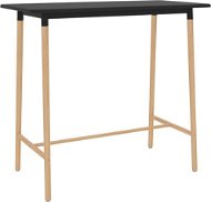 Barový stůl černý 120 × 60 × 105 cm MDF a masivní bukové dřevo - Barový stůl