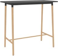Barový stůl šedý 120 × 60 × 105 cm MDF a masivní bukové dřevo - Barový stôl