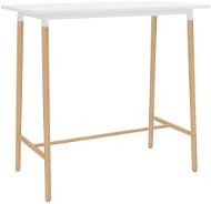 Barový stůl bílý 60 × 103 cm MDF a masivní bukové dřevo - Barový stůl