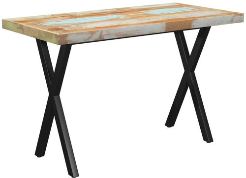 Jídelní stůl nohy ve tvaru × 120 × 60 × 77 cm recyklované dřevo - Jídelní stůl - Main image
