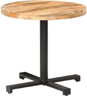Bistro stôl guľatý priemer 80 × 75 cm hrubé mangovníkové drevo - Barový stôl