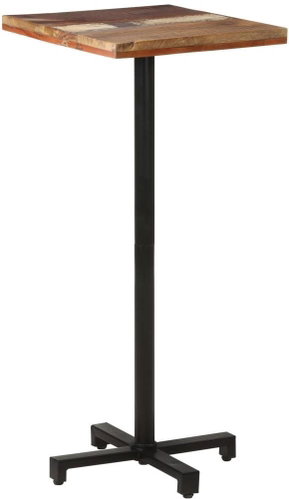 Bistro stůl čtvercový 50x50x110 cm masivní recyklované dřevo - Barový stůl - Main image