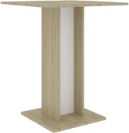Bistro stolek bílý a dub sonoma 60 × 60 × 75 cm dřevotříska - Barový stôl