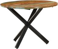 Jídelní stůl kulatý 100 × 100 × 75 cm masivní recyklované dřevo - Jídelní stůl