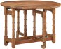 Jídelní stůl kulatý 110 × 76 cm masivní mangovníkové dřevo - Jídelní stůl