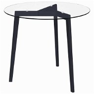 Jedálenský stôl priehľadný 80 cm tvrdené sklo - Jedálenský stôl