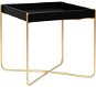 Jedálenský stôl čierny a zlatý 38 × 38 × 38,5 cm MDF - Jedálenský stôl
