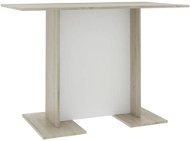 Jídelní stůl bílý a dub sonoma 110 × 60 × 75 cm dřevotříska - Jídelní stůl