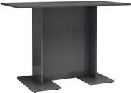 Jídelní stůl šedý s vysokým leskem 110 × 60 × 75 cm dřevotříska - Jídelní stůl