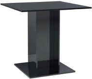 Jídelní stůl černý s vysokým leskem 80 × 80 × 75 cm dřevotříska - Jídelní stůl