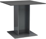 Jídelní stůl šedý s vysokým leskem 80 × 80 × 75 cm dřevotříska - Jídelní stůl