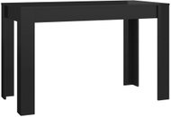 Jídelní stůl černý vysoký lesk 120 × 60 × 76 cm dřevotříska - Jídelní stůl