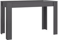 Jídelní stůl šedý s vysokým leskem 120 × 60 × 76 cm dřevotříska - Jídelní stůl