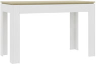 Jídelní stůl bílý a dub sonoma 120 × 60 × 76 cm dřevotříska - Jídelní stůl