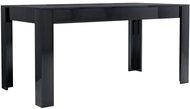 Jídelní stůl černý vysoký lesk 160 × 80 × 76 cm dřevotříska - Jídelní stůl