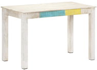 Jídelní stůl bílý 120 × 60 × 76 cm masivní mangovníkové dřevo - Jídelní stůl