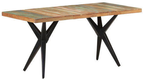 Jídelní stůl 160 × 80 × 76 cm masivní recyklované dřevo - Jídelní stůl - Main image