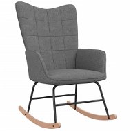 Houpací křeslo tmavě šedé textil, 328008 - Rocking Chair