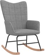 Houpací křeslo světle šedé textil - Rocking Chair