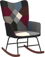 Houpací křeslo patchwork textil - Rocking Chair