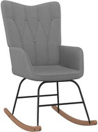 Houpací křeslo tmavě šedé textil, 327612 - Rocking Chair