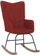 Houpací křeslo vínové textil - Rocking Chair