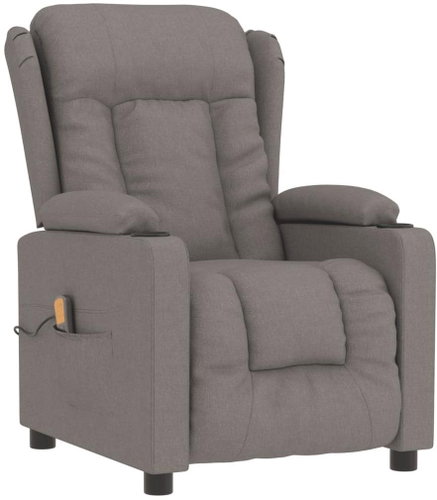 Masážní polohovací křeslo taupe textil - Massage Chair - Main image