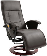 Masážní křeslo hnědé umělá kůže - Massage Chair