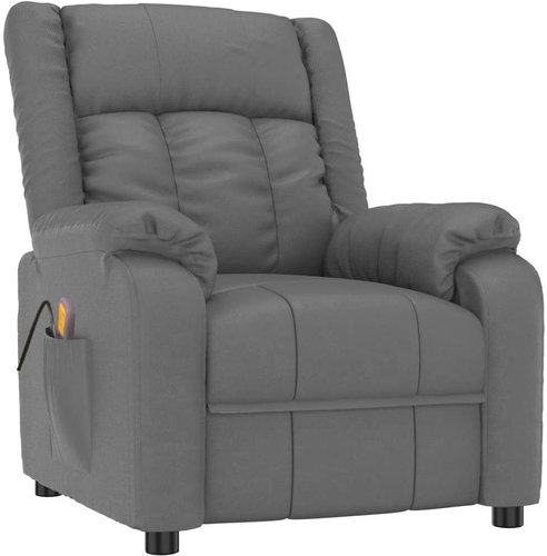 Masážní křeslo šedé umělá kůže - Massage Chair - Main image