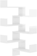 Nástenné rohové police 2 ks biele lesklé 40 × 40 × 50 cm drevotrieska - Polica
