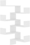 Nástenné rohové police 2 ks biele 40 × 40 × 50 cm drevotrieska - Polica