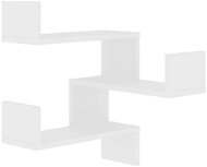 Nástenná rohová polica biela 40 × 40 × 50 cm drevotrieska - Polica